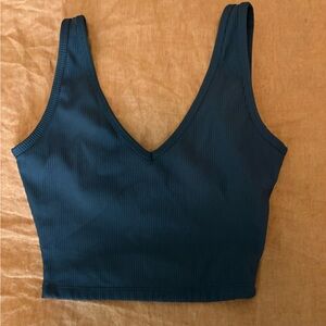 Buffbunny Material Girl Ribbed Scoop Neck Crop Top in Black SZ XS